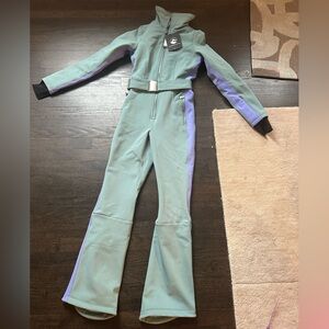 Cordova OTB ski suit in blue-green, size XS